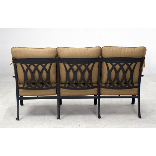 Astoria Grand 6Piece Patio Deep Seating Conversation Set with Cushions and 24'' Square End